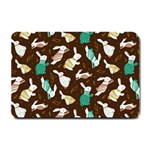 Easter rabbit pattern Small Doormat 