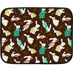 Easter rabbit pattern Double Sided Fleece Blanket (Mini) 