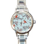 Christmas birds Round Italian Charm Watch