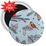 Christmas birds 3  Magnets (10 pack) 