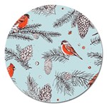 Christmas birds Magnet 5  (Round)