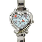 Christmas birds Heart Italian Charm Watch