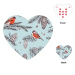 Christmas birds Playing Cards Single Design (Heart)