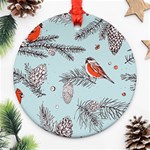 Christmas birds Round Ornament (Two Sides)