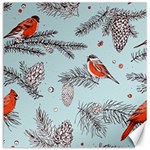 Christmas birds Canvas 12  x 12 