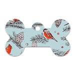 Christmas birds Dog Tag Bone (Two Sides)