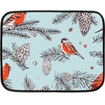 Christmas birds Fleece Blanket (Mini)