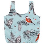 Christmas birds Full Print Recycle Bag (XL)