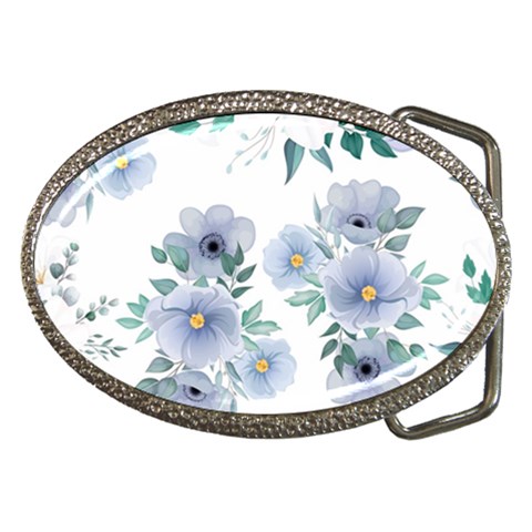 Floral pattern Belt Buckles from Custom Dropshipper Front