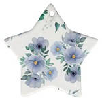 Floral pattern Star Ornament (Two Sides)