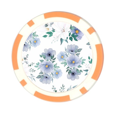 Floral pattern Poker Chip Card Guard (10 pack) from Custom Dropshipper Back