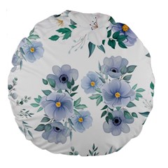 Floral pattern Large 18  Premium Round Cushions from Custom Dropshipper Back