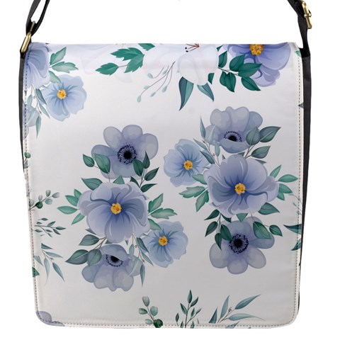 Floral pattern Flap Closure Messenger Bag (S) from Custom Dropshipper Front