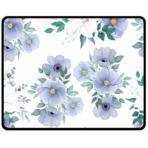 Floral pattern Double Sided Fleece Blanket (Medium)  from Custom Dropshipper 58.8 x47.4  Blanket Front