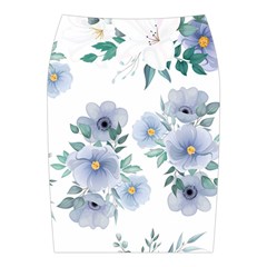 Floral pattern Midi Wrap Pencil Skirt from Custom Dropshipper Back
