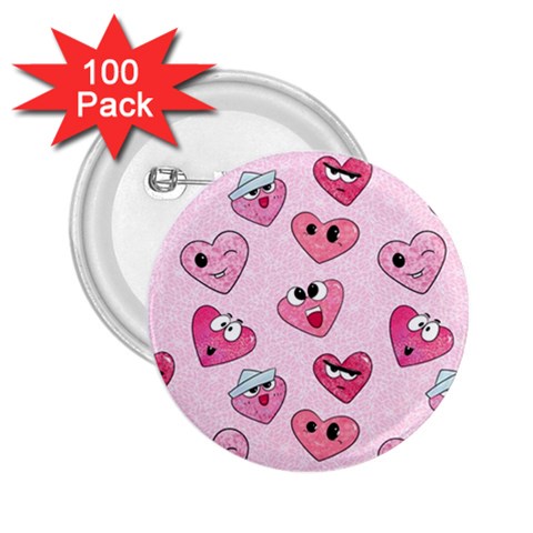 Emoji Heart 2.25  Buttons (100 pack)  from Custom Dropshipper Front