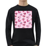 Emoji Heart Long Sleeve Dark T-Shirt