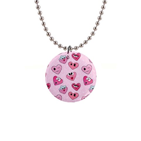 Emoji Heart 1  Button Necklace from Custom Dropshipper Front