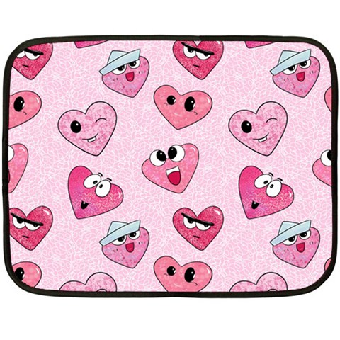 Emoji Heart Fleece Blanket (Mini) from Custom Dropshipper 35 x27  Blanket