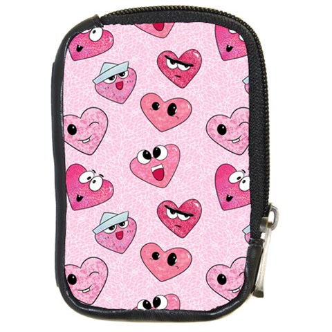 Emoji Heart Compact Camera Leather Case from Custom Dropshipper Front