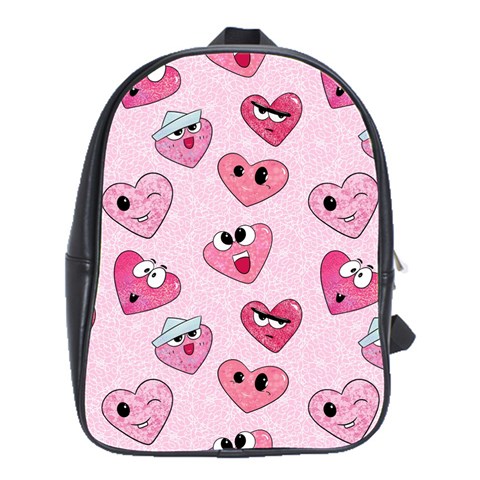 Emoji Heart School Bag (Large) from Custom Dropshipper Front