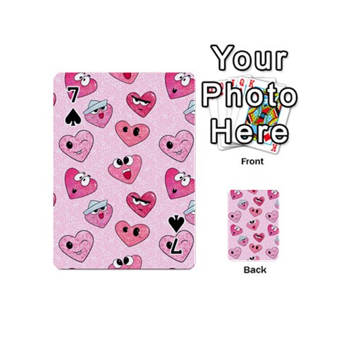 Emoji Heart Playing Cards 54 Designs (Mini) from Custom Dropshipper Front - Spade7