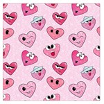 Emoji Heart Large Satin Scarf (Square)