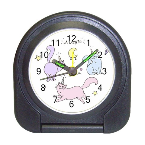 Cute unicorn cats Travel Alarm Clock from Custom Dropshipper Front