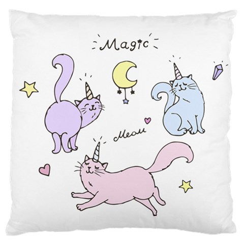 Cute unicorn cats Standard Flano Cushion Case (One Side) from Custom Dropshipper Front
