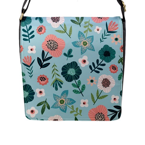Flower Flap Closure Messenger Bag (L) from Custom Dropshipper Front