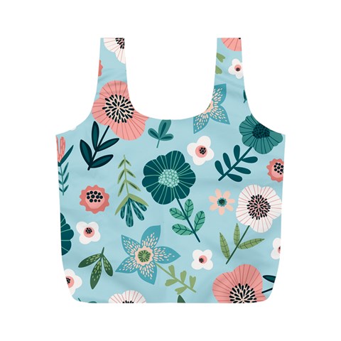 Flower Full Print Recycle Bag (M) from Custom Dropshipper Front