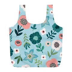 Flower Full Print Recycle Bag (L) from Custom Dropshipper Front