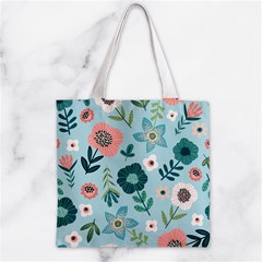 Flower Zipper Grocery Tote Bag from Custom Dropshipper Front