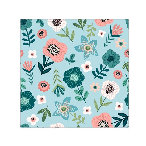 Flower Small Satin Scarf (Square) from Custom Dropshipper Front