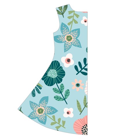 Flower Short Sleeve V Back Left