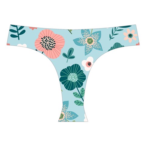 Flower Cross Back Hipster Bikini Set from Custom Dropshipper Front Under