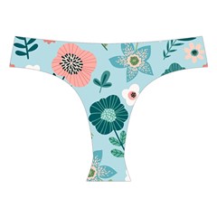 Flower Cross Back Hipster Bikini Set from Custom Dropshipper Front Under