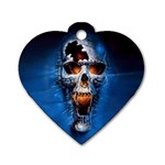 skull Dog Tag Heart (One Side)