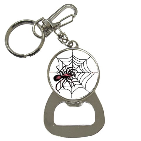 Spider in web Bottle Opener Key Chain from Custom Dropshipper Front