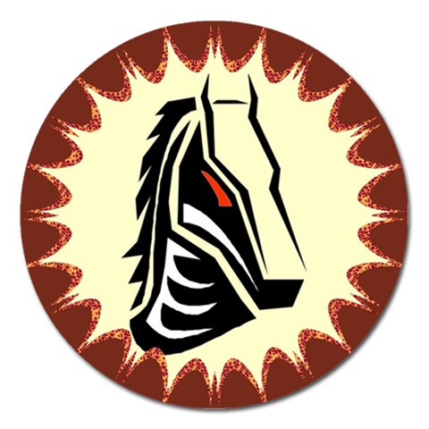 Horse head Magnet 5  (Round) from Custom Dropshipper Front