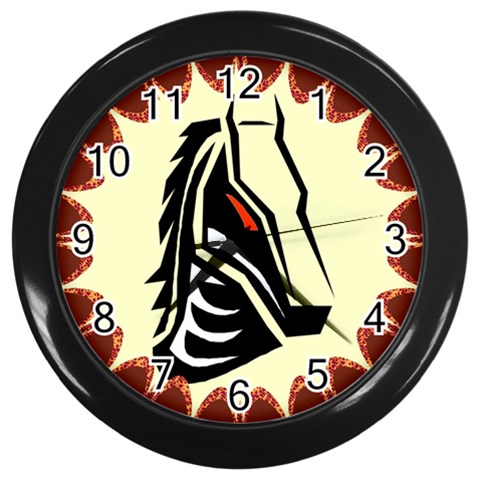 Horse head Wall Clock (Black) from Custom Dropshipper Front
