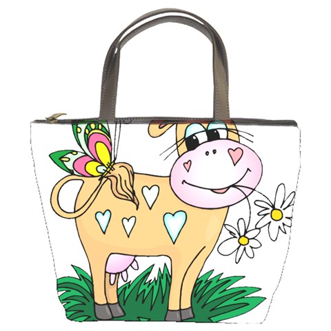Cute cow Bucket Bag from Custom Dropshipper Front