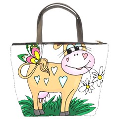 Cute cow Bucket Bag from Custom Dropshipper Back
