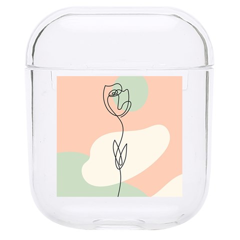 one line drawing Hard PC AirPods 1/2 Case from Custom Dropshipper Front