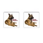 German Shepherd Dog M1 Cufflinks (Square)