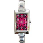 X_Red_Party_Style-777633 Rectangular Italian Charm Watch