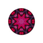 X_Red_Party_Style-777633 Rubber Coaster (Round)