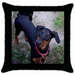 Doberman Pinscher Dog Throw Pillow Case (Black)