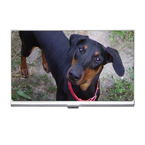 Doberman Pinscher Dog Business Card Holder from Custom Dropshipper Front
