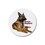 German Shepherd Dog Rubber Round Coaster (4 pack)